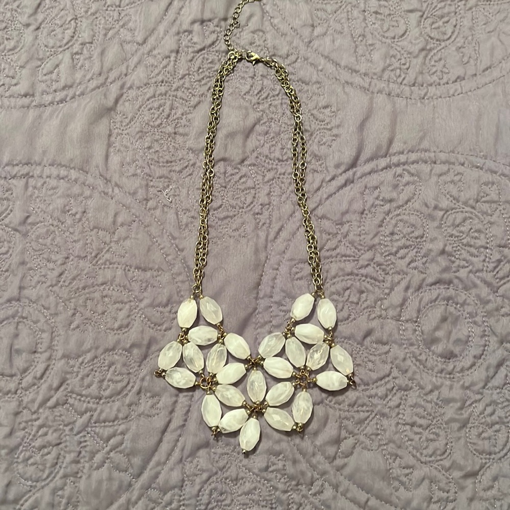White Beaded Necklace